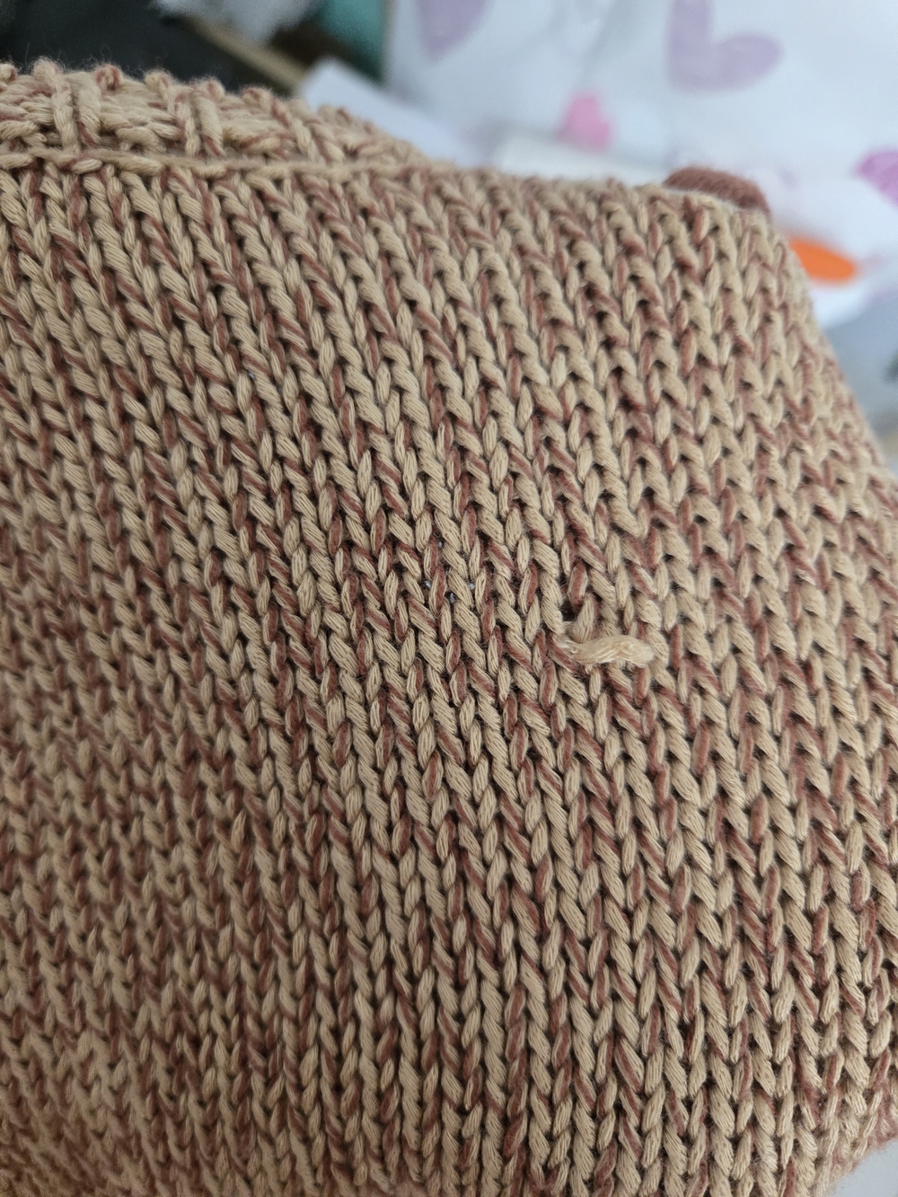 Francesca's Camel Brown Bow Tie-Accent Coquette Knit Sweater - Picture 8 of 8